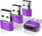 Elebase USB to USB C Adapter 4 Pack,Type C Female to USB A Male Charger Connector for Apple iPhone 12 13 14 15,iPad 8 8th 9 9th 10 10th Air 4th 5 ...