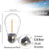 Jslinter S14 1W Outdoor String Lights Bulbs LED, Shatterproof & Waterproof, 2200K Warm White, 11W Equivalent, E26 Base, Edison Vintage Style Repla...