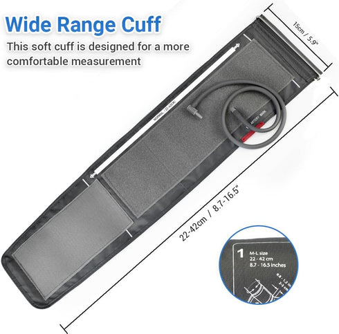 Scian Blood Pressure Monitor Upper Arm for Home Use, Automatic Blood Pressure Arm Cuff with Large Cuff 8.7"-16.5", Large LCD Display, 2 User 180 M...