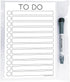 Dry Erase to Do List Vinyl Whiteboard Sticker Decal by Glassboard Studio | Removable & Reusable | Magnetic Fine-Tip Marker Included (6 x 9 inches,...
