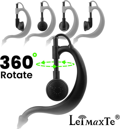 RDU4100 Earpiece,Compatible with Motorola RDM2070D CLS1110 CLS1410 CP185 CP200D 2 Way Radio with Mic PTT Walkie Talkie Headset Security Acoustic T...