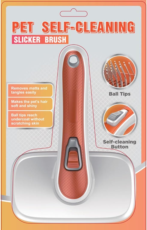 PET SELF-Cleaning Slicker Brush...