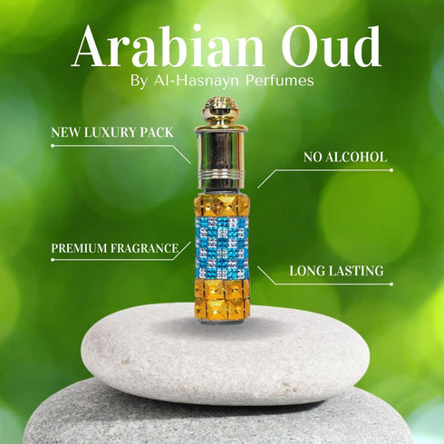 ARABIAN OUD UNISEX Cologne Perfume Essential oil Roll-On Attar (Limited Edition) 6ml Alcohol Free Natural Sweet Oud Perfumes Fragrance | Long Last...