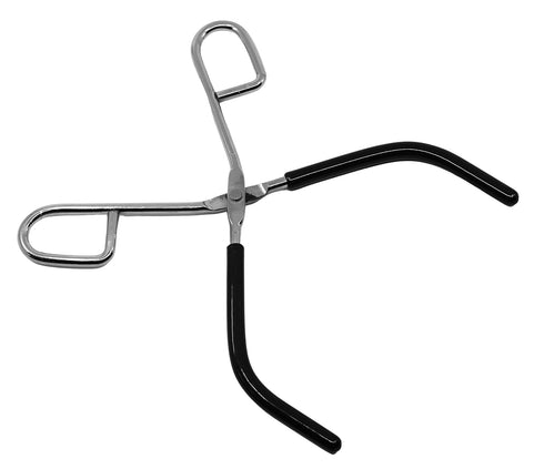 EISCO Beaker Tongs, 9.75" Long - Rubber Coated Jaws - Nickel Plated Steel - Holds Items with Diameters of 2.25" to 6"...