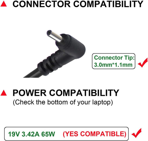 65W 45W Charger for Acer Aspire 1 3 5 Series A315-23 A315-24P A315-24PT A315-58 A315-59 A515-44 A515-45 A515-46 A515-54 A515-55 A515-56 A115-32 N2...