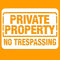 "Private Property No Trespassing" Reusable Stencil Template for Painting/Spraying Large Warning Sign on Wooden Plaque | 2-Pack, 14" x 10"...