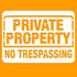 "Private Property No Trespassing" Reusable Stencil Template for Painting/Spraying Large Warning Sign on Wooden Plaque | 2-Pack, 14" x 10"...