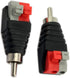 5pcs Speaker Phono RCA Male to 2 Screw Terminal Female Strip Audio Video Spring Press Type Balum Connector Adapter (RCA M/AV F)...