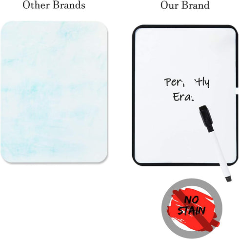 PTY Magnetic Dry Erase Board 6" x 8" with Magnetic Marker and 2 Magnets - Mini Whiteboard for School Locker, Fridge, Office, Home (Black Framed)...