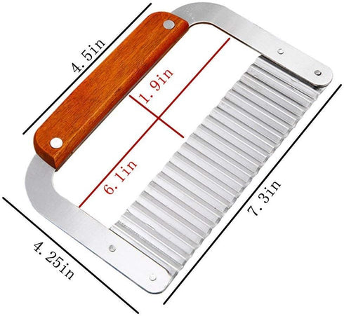 Pack of 2 Stainless Steel Wavy & Straight Soap Mold Loaf ?soap cutter Garnish Potato Vegetable Cake Cutter Cutting Tool...
