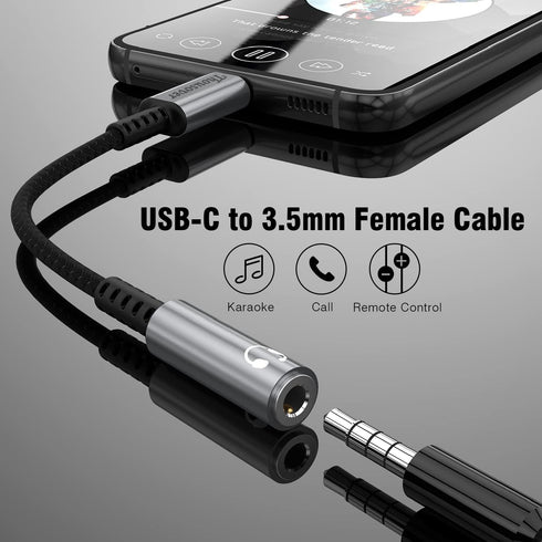 USB Type C to 3.5mm Female Headphone Jack Adapte...