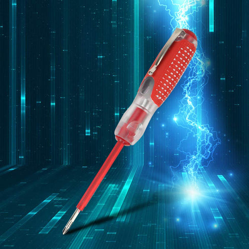 Test Pen Screwdriver Electronic Pencil Electricity Wires Electrical Sensor Rod Safety Plastic Measuring Current Passes Durable Safe Anti Skid Shaf...