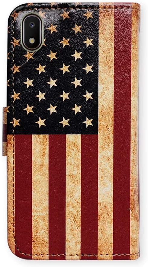 Case for Galaxy A10e, Retro American Flag Flip Leather Case Wallet Cover with Credit Card Slot ID Card Holder Kickstand for Samsung Galaxy A10e...