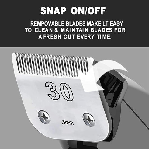 Dog Grooming Detachable Ceramic Blade Compatible with Andis Hair Clippers (#30:(1/50")(0.5mm))...