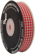 Red and White 100% Polyester Gingham Ribbon 25 Yards Each Roll (5/8", red)...