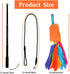 ASOCEA Dog Tug Toy with Flirt Pole,Aggressive Chewers Dog Squeaky Bungee Rope Toy Chase Pull Tug of War Lure Toy with Teaser Wand for Small Medium...