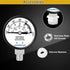 Pressure Canner Gauge, Pressure Cooker Gauge, 2" Dial Pressure Canner Steam Gauge, Bottom Mount...