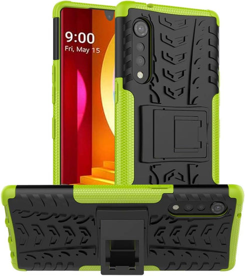 Yiakeng LG Velvet 5G Case, LG Velvet Case, Shockproof Slim Protective with Kickstand Hard Phone Cover for LG Velvet 5G (Green)...