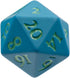Ultra PRO - Vivid Heavy Metal Dice Set Teal 2ct - Up your Gaming 20 Sided Dice, Role Playing Games, Matte Finish...