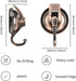 Wreath Cup Hook,Bronze -Plated Plished Super Suction for Shower,Glass Window,Kitchen&Bathroom&Restroom Organization?4Pack...