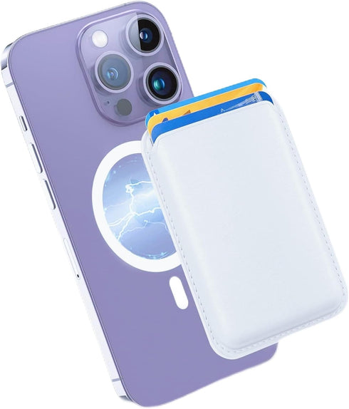 Magnetic Phone Wallet, Mag safe Wallet with Minimalist Pocket Cards Sleeve, Slim RFID Blocking Mag safe Card Holder for Back of iPhone 15/14/13/12...