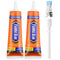 2 Pack Fabric Glue Permanent, 60ML/2.02oz Washable Clear Clothing Glue, Super Fabric Glue for Rhinestones, Patches, Clothes, Denim, Leather, Polye...