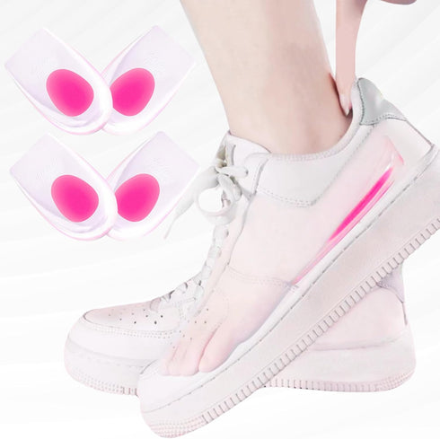 Heel Cups, Gel Cushion Pads for Spur Relief Heel Pain Shock Absorbing and Heel Support, Shoe Pads for Women Size 9-13, 2 Pairs...