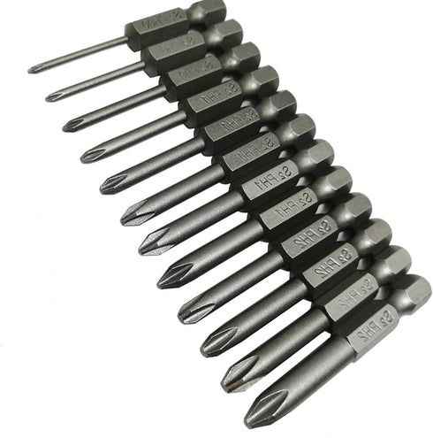 Phillips Cross Screwdriver Bits, 12Pcs 1/4 Hex Shank Magnetic Cross Phillips Screw Head Screwdriver Bits Electric Screwdriver Set Power Tools | 2 ...