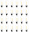 Jslinter 24-Pack LED 1W String Light Bulbs, S14 Plastic Shatterproof Edison Vintage Style Replacement 1 Watt Outdoor 2200K, Waterproof, Warm White...