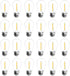 Jslinter 24-Pack LED 1W String Light Bulbs, S14 Plastic Shatterproof Edison Vintage Style Replacement 1 Watt Outdoor 2200K, Waterproof, Warm White...
