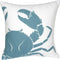 Embroidered Nautical Decor Pillow Cover,Square 18 Inches Decorative Canvas Pillow Cover for Nautical Style Deco by (Seagreen-Crab-New)...
