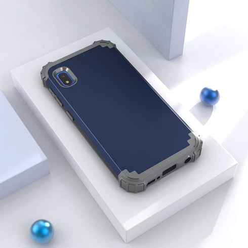IDweel for Galaxy A10E Case with Tempered Glass Screen Protector, for Galaxy A10E, Hybrid 3 in 1 Shockproof Slim Heavy Duty Protection Hard PC Cov...