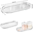 SheeChung Acrylic Vanity Tray, 2 Pack, Clear, 9.65 in x 4.5 in x 0.79 in, Catchall Tray, Countertop Sink Tray Dispenser, Sturdy Holder for Cabinet...