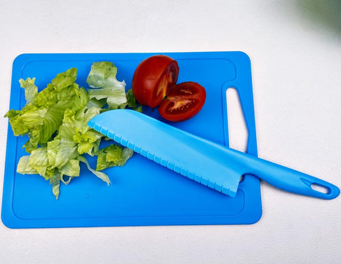 Plastic Vegetable Knife, 11" Serrated Edge Pizza Cutter with Non-slip Handle for Kitchen, Pizzas, Salad, Cakes, Bread, Fruit, and Lasagna, Nylon K...