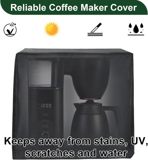 Coffee Machine Dustproof Cover, Universal Waterproof Shield for Countertop Appliances in Home, Garage and Office, Black...