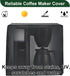 Coffee Machine Dustproof Cover, Universal Waterproof Shield for Countertop Appliances in Home, Garage and Office, Black...