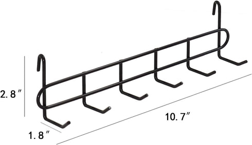 FRIADE Storage Hooks Rack, 2 Pack - Iron Wire Grid Hooks for Wall Mount Storage and Display, 10.7”x 2.8”x1.8 », Black...