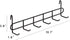 FRIADE Storage Hooks Rack, 2 Pack - Iron Wire Grid Hooks for Wall Mount Storage and Display, 10.7”x 2.8”x1.8 », Black...