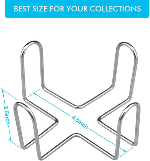 2-Piece Stainless Steel Coaster Holder: Fits Round and Square Coasters, Holds 4 to 7...