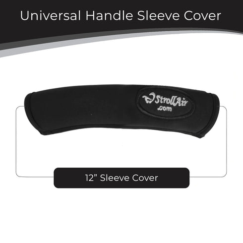 StrollAir Universal Handle Sleeve Cover, Grip Bar, Replacement, BOB, Bugaboo, Baby Jogger, Uppa Baby, Bumbleride, Black, 12"...