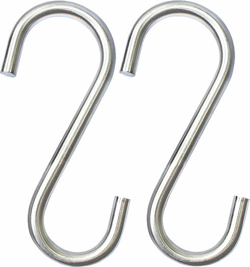 Heavy Duty S Hooks Hanging Metal Hook Large 304 Stainless Steel Diameter 5/16 in Rust Proof for Swing Hammock Garden Outdoor Tools...