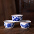 Chinese Handmade Kungfu Tea Cup 60 ml,Bone China Blue and White Tea Cups Set of 3,Ceramic Tea Mugs Without Handles,Best Gift...