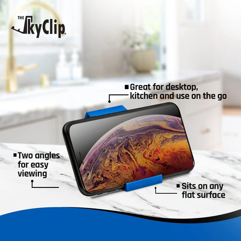 Airplane Cell Phone Back of Seat Inflight Tray Table Clip and Sturdy Phone Stand, Compatible with iPhone, Android, Tablets, and Readers, Travel Mu...