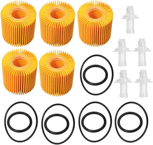 Oil Filter Kit(5Pcs) 04152-YZZA1 Replacement for Toyota Avalon Camry Sienna Lexus ES350 RAV4...