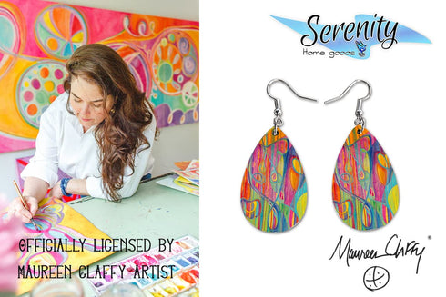 Maureen Claffy Artist Collection | Cut To The Light Teardrop Dangle Earrings Set | Cute Girls Womens Jewelry Earings | Holiday Gifts | Summer Deco...