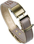 Basic Classic Luxury Padded Leather Dog Collar,The Seatbelt Buckle,for Small Large Medium Pets (Small(Pack of 1), Khaki)...