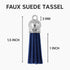 Mandala Crafts 100 Pcs Navy Blue Faux Suede Tassels Bulk Keychain Making Supplies - Small Leather Tassels for Charms, Jewelry Making, and DIY Craf...