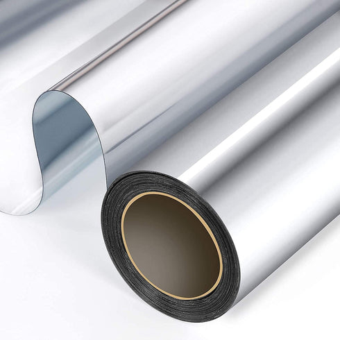 WochiTV Window Tint for Home, One Way Privacy Window Film, Glass Mirror Tint Non Adhesive Static Cling UV Blocking Heat Control Reflective Solar V...