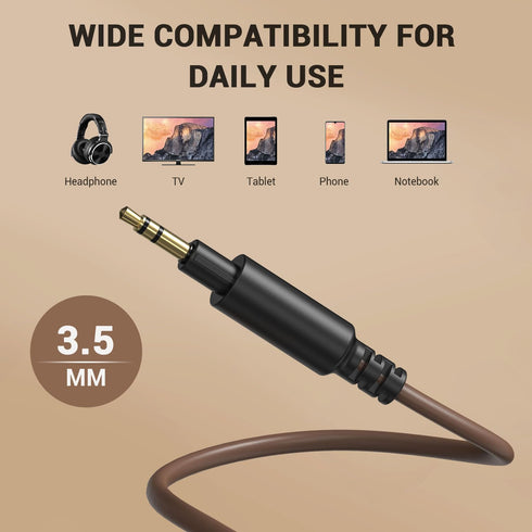 OneOdio Fusion A71/HiFi/Pro C/Pro M Wired Headphones Audio Cable Brown - 6.35mm to 3.5mm......