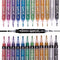 ZEYAR Dual Tip Acrylic Paint Pens 12 Metallic Colors, Board and Extra Fine Tips, Patented product, Water Based Acrylic & Waterproof Ink (12 Metall...